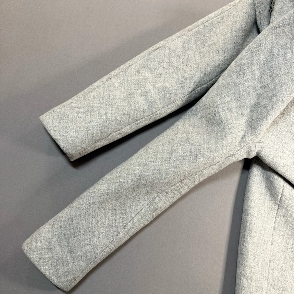J. Crew Cocoon Coat in Italian Stadium Cloth by Nello Gori, Zip-Up - Womens 4 - Picture 10 of 16